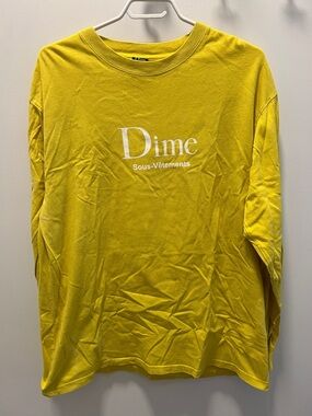 Dime Yellow Long Sleeve Logo Tee